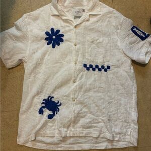 Goodfellow & Co men’s collar button drop short sleeve shirt size XL